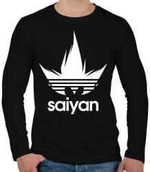 printfashion Saiyan - Férfi hosszú ujjú póló - Fekete (4832026)