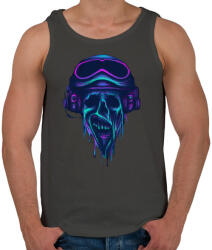 printfashion Pilóta zombi - Férfi atléta - Sötétszürke (35851)