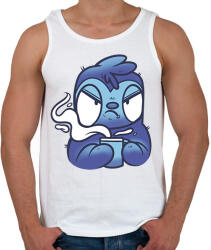 printfashion Lajhár kávéval - Férfi atléta - Fehér (7561448)