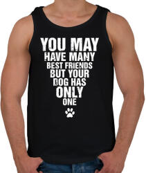 printfashion A kutyádnak csak egy barátja van! - Férfi atléta - Fekete (981984)
