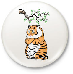 printfashion morcos tigris - Kitűző, hűtőmágnes - Fehér (5336818)