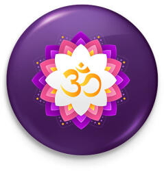 printfashion Mandala - Kitűző, hűtőmágnes - Lila (14515930)