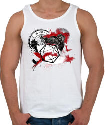 printfashion Trash polka D20 - Férfi atléta - Fehér (2866672)