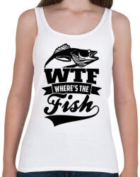 printfashion WTF horgász - Női atléta - Fehér (923974)
