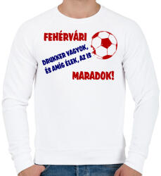 printfashion Fehérvári drukker - Férfi pulóver - Fehér (11454617)