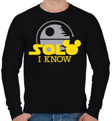 printfashion Solo I know - Férfi pulóver - Fekete (795569)