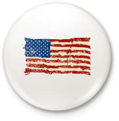 printfashion american flag - Kitűző, hűtőmágnes - Fehér (4718392)