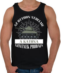 printfashion Az otthon védelme - Férfi atléta - Fekete (7701692)