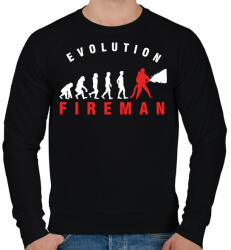 printfashion Tűzoltós evolúció - Férfi pulóver - Fekete (1473712)