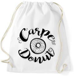 printfashion Carpe Donut vicces fánkos felirat fánk imádóknak - Sportzsák, Tornazsák - Fehér (1217718)