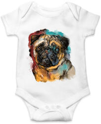 printfashion mopsz portré - Baba Body - Fehér (5683208)