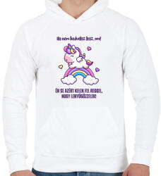 printfashion Ha nem kedvelsz lesza. . m - Férfi kapucnis pulóver - Fehér (14380243)