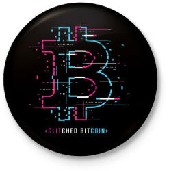 printfashion BITCOIN 4 EVER 31 - Kitűző, hűtőmágnes - Fekete (6107963)