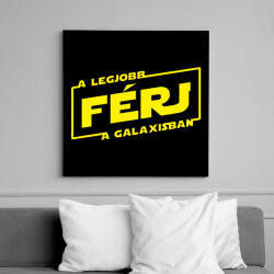 printfashion A legjobb férj a galaxisban - Vászonkép - Fekete (6645850)
