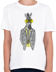 printfashion Hipster Zebra - Gyerek póló - Fehér (1247602)