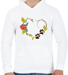 printfashion Cicalábnyom - Férfi kapucnis pulóver - Fehér (2270167)