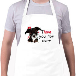 printfashion i love you for ever - Kötény - Fehér (4905895)