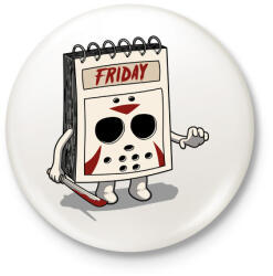 printfashion Péntek - Kitűző, hűtőmágnes - Fehér (3078283)