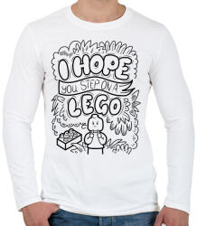 printfashion I hope you step on a lego - Férfi hosszú ujjú póló - Fehér (16467897)