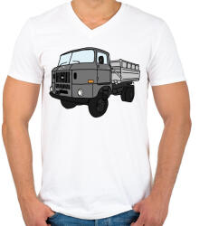 printfashion Ifa - Férfi V-nyakú póló - Fehér (4230607)