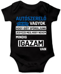 printfashion AUTÓSZERELŐ VAGYOK. . . - Baba Body - Fekete (12088106)