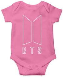 printfashion BTS fehér - Baba Body - Rózsaszín (5798450)