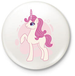 printfashion Cuki unikornis - Kitűző, hűtőmágnes - Fehér (13067242)
