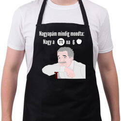printfashion Nagyapám mindig mondta - Kötény - Fekete (4936442)