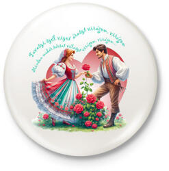 printfashion Tavaszi szél vizet áraszt. . . - Kitűző, hűtőmágnes - Fehér (15818451)