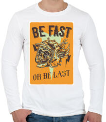 printfashion Be fast or be last - Férfi hosszú ujjú póló - Fehér (6360077)