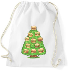 printfashion Hamburger karácsonyfa - Sportzsák, Tornazsák - Fehér (14721591)
