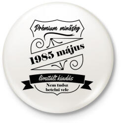 printfashion Prémium minőség - Évvel, hónappal - Kitűző, hűtőmágnes - Fehér (7151850)