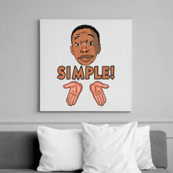 printfashion Khaby Simple! - Vászonkép - Fehér (6638111)