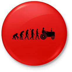 printfashion Traktor evolúció - Kitűző, hűtőmágnes - Piros (3109837)