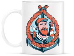 printfashion Tengerész - Bögre - Fehér (6352957)