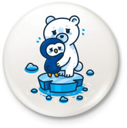 printfashion Klímaváltozás - Kitűző, hűtőmágnes - Fehér (3087621)