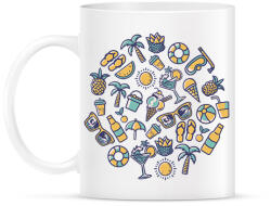 printfashion Nyaralás - Bögre - Fehér (14016619)