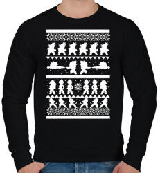 printfashion Dragon Ball karácsonyi minta - Férfi pulóver - Fekete (1106473)