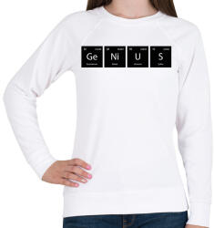 printfashion GeNiUS (periódusos rendszer) - Női pulóver - Fehér (11474563)