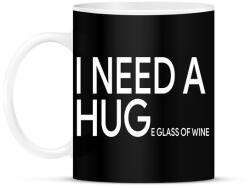 printfashion I NEED A HUGe glass of wine - Bögre - Fekete (16467590)