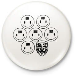 printfashion smile - Kitűző, hűtőmágnes - Fehér (3082632)