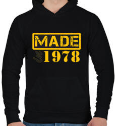 printfashion 1978 - Férfi kapucnis pulóver - Fekete (12793979)