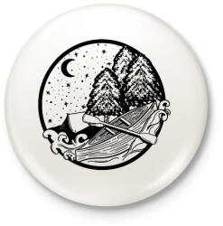 printfashion Kajakozás az erdőben - Kitűző, hűtőmágnes - Fehér (15918991)