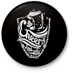 printfashion Egészségedre - Kitűző, hűtőmágnes - Fekete (3090833)