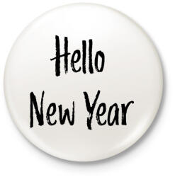printfashion Hello New Year - Kitűző, hűtőmágnes - Fehér (3078524)