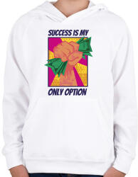 printfashion Siker az egyetlen opció - Gyerek kapucnis pulóver - Fehér (12661073)