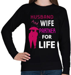 printfashion HUSBAND AND WIFE-LIFE - Női pulóver - Fekete (2106895)