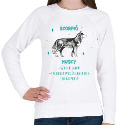 printfashion Skorpió - Husky - Női pulóver - Fehér (13346478)