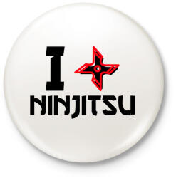 printfashion I love Ninjutsu - Kitűző, hűtőmágnes - Fehér (9449460)