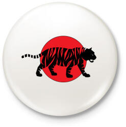printfashion Tiger - Kitűző, hűtőmágnes - Fehér (3088368)